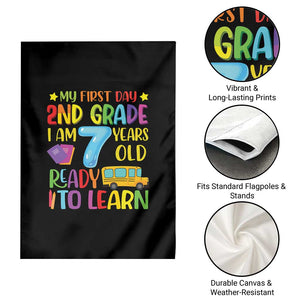 My First Day of 2nd Grade Garden Flag Ready to Learn Back to School TS01 Print Your Wear