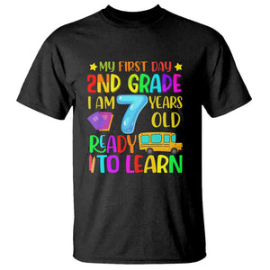 My First Day of 2nd Grade T Shirt Ready to Learn, Back to School TS01 Black Print Your Wear