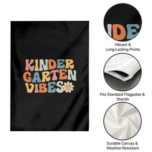 Retro Kindergarten Vibes Garden Flag Cute Kinder Crew First Day of School TS01 Print Your Wear