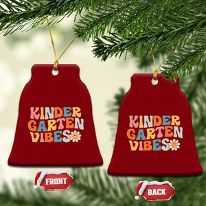 Retro Kindergarten Vibes Ceramic Ornament Cute Kinder Crew First Day of School TS01 Print Your Wear