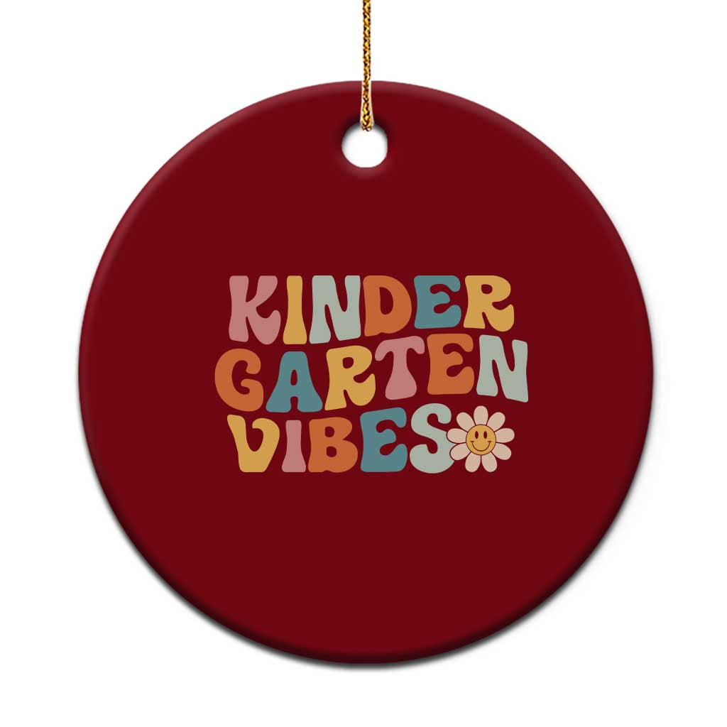 Retro Kindergarten Vibes Ceramic Ornament Cute Kinder Crew First Day of School TS01 1pc Red Print Your Wear