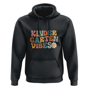 Retro Kindergarten Vibes Hoodie Kinder Crew, First Day of School TS01 Black Print Your Wear