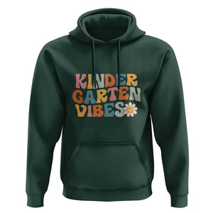 Retro Kindergarten Vibes Hoodie Kinder Crew, First Day of School TS01 Dark Forest Green Print Your Wear