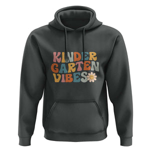 Retro Kindergarten Vibes Hoodie Kinder Crew, First Day of School TS01 Dark Heather Print Your Wear