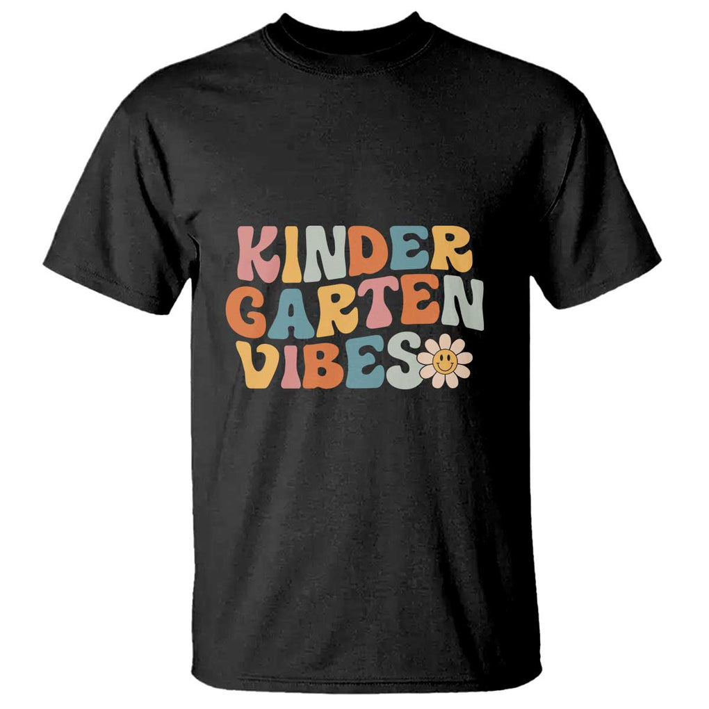 Retro Kindergarten Vibes T Shirt Kinder Crew, First Day of School TS01 Black Print Your Wear