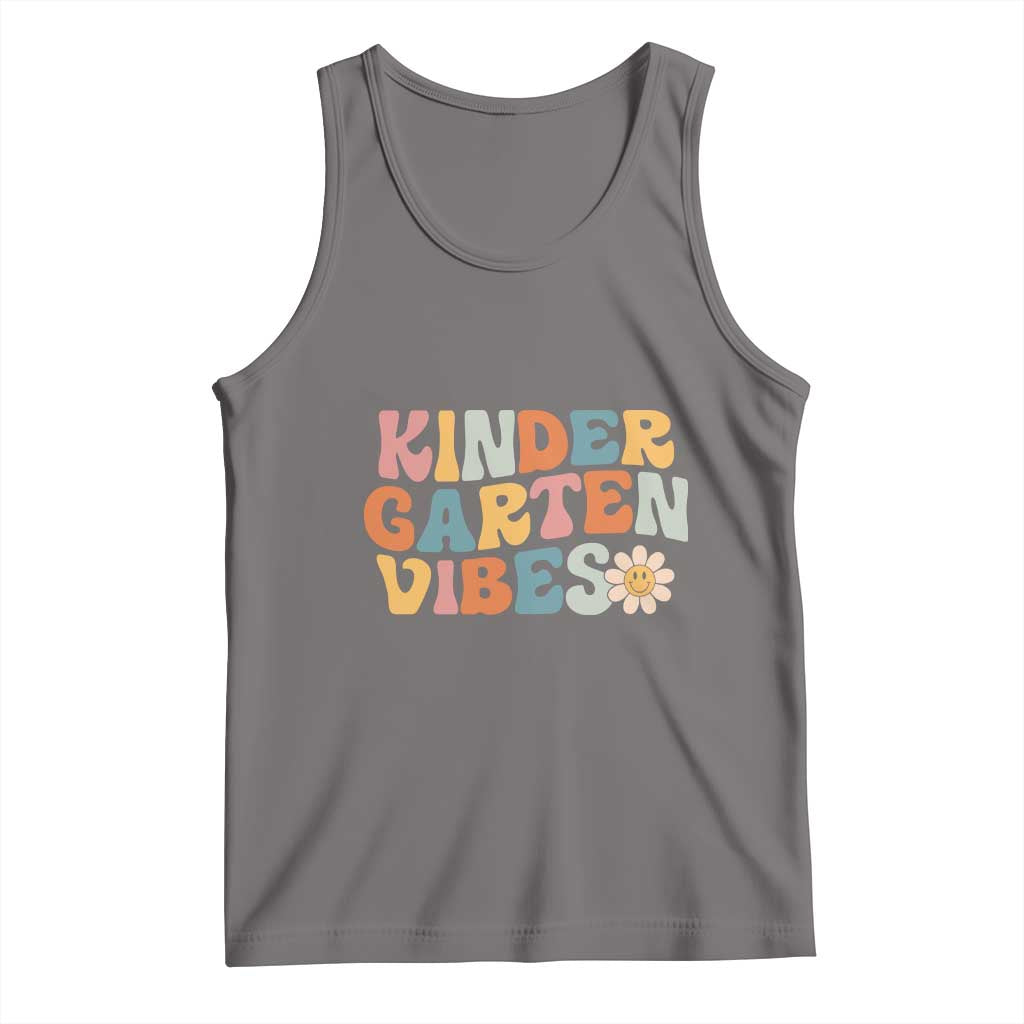 Retro Kindergarten Vibes Tank Top Cute Kinder Crew First Day of School TS01 Deep Heather Print Your Wear