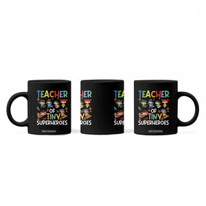 Teacher of Tiny Superheroes Coffee Mug Funny 100th Day of School TS01 Print Your Wear