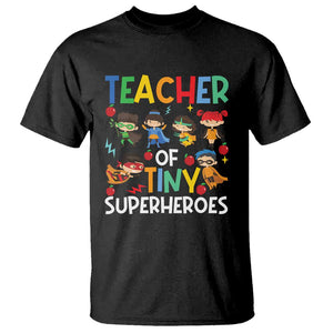 Teacher of Tiny Superheroes T Shirt Funny 100th Day of School TS01 Black Print Your Wear