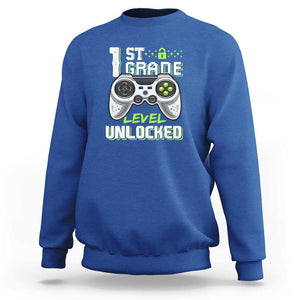 Gamer Boys Sweatshirt First Day of School, Back to School TS01 Royal Blue Print Your Wear