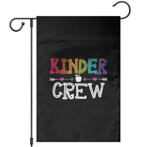 Kinder Crew Funny Kindergarten Garden Flag Teacher and Student Back to School TS01 Black Print Your Wear