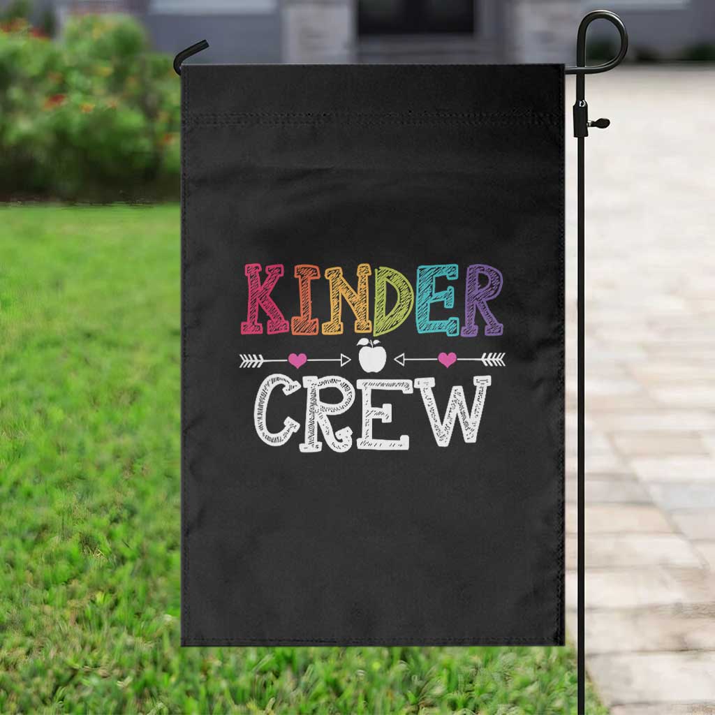 Kinder Crew Funny Kindergarten Garden Flag Teacher and Student Back to School TS01 Print Your Wear