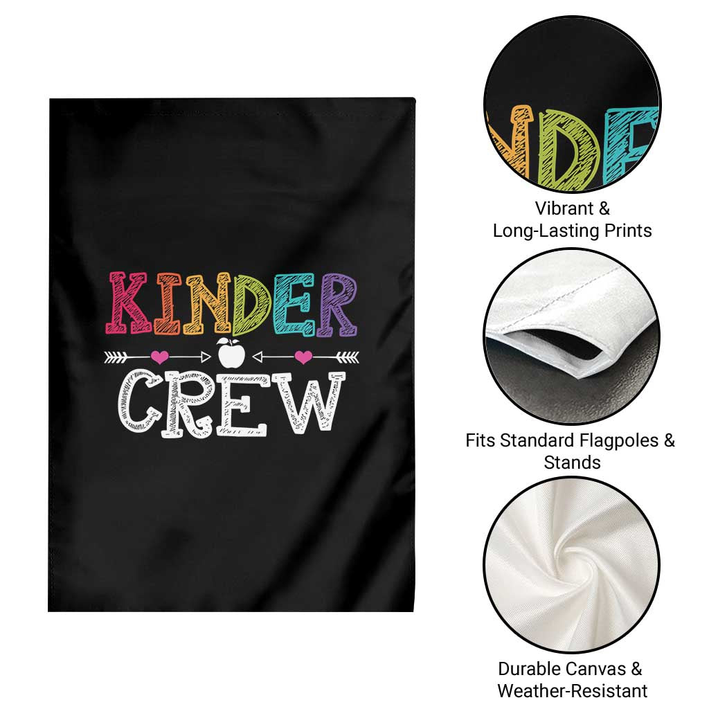 Kinder Crew Funny Kindergarten Garden Flag Teacher and Student Back to School TS01 Print Your Wear