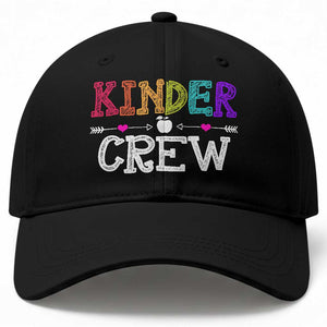 Kinder Crew Funny Kindergarten Baseball Cap Teacher and Student Back to School TS01 Print Your Wear
