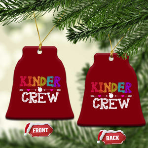 Kinder Crew Funny Kindergarten Ceramic Ornament Teacher and Student Back to School TS01 Print Your Wear