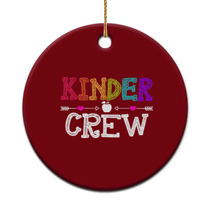 Kinder Crew Funny Kindergarten Ceramic Ornament Teacher and Student Back to School TS01 1pc Red Print Your Wear
