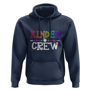 Kinder Crew Hoodie 1st Day of School, Funny Kindergarten Teacher TS01 Navy Print Your Wear