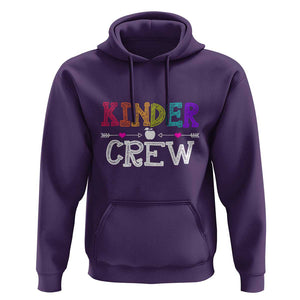 Kinder Crew Hoodie 1st Day of School, Funny Kindergarten Teacher TS01 Purple Print Your Wear