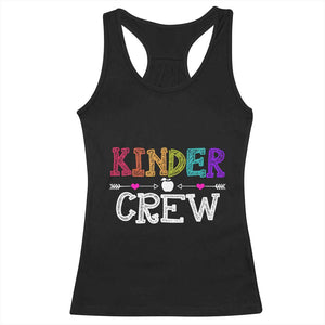 Kinder Crew Funny Kindergarten Racerback Tank Top Teacher and Student Back to School TS01 Black Print Your Wear