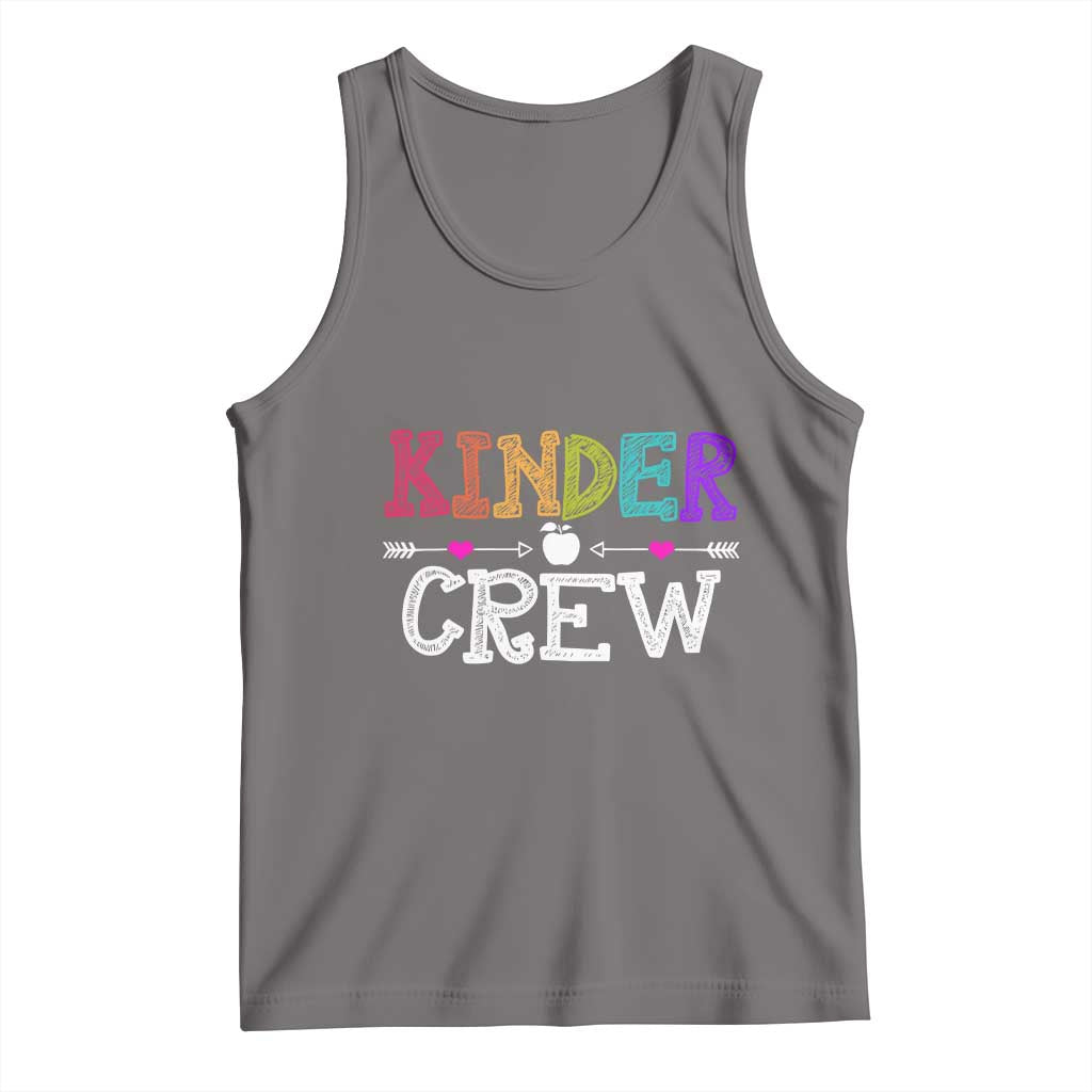 Kinder Crew Funny Kindergarten Tank Top Teacher and Student Back to School TS01 Deep Heather Print Your Wear