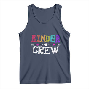 Kinder Crew Funny Kindergarten Tank Top Teacher and Student Back to School TS01 Navy Print Your Wear