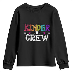Kinder Crew Funny Kindergarten Youth Sweatshirt Teacher and Student Back to School TS01 Black Print Your Wear