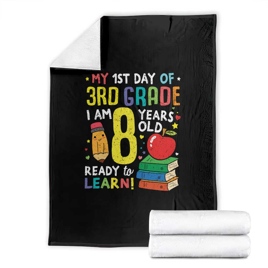 Hello 3rd Grade Throw Blanket Boys and Girls First Day Back to School Gift TS01 Black Print Your Wear