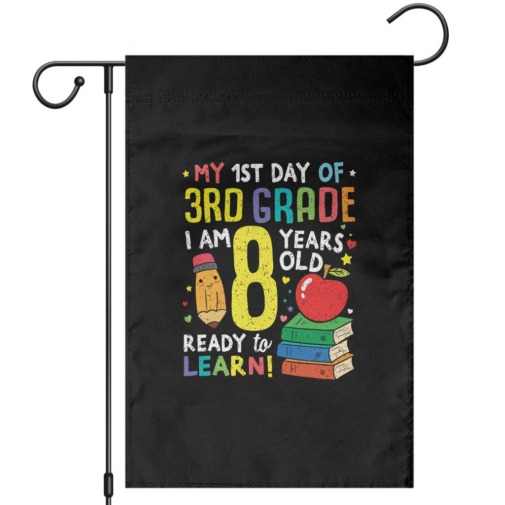 Hello 3rd Grade Garden Flag Boys and Girls First Day Back to School Gift TS01 Black Print Your Wear