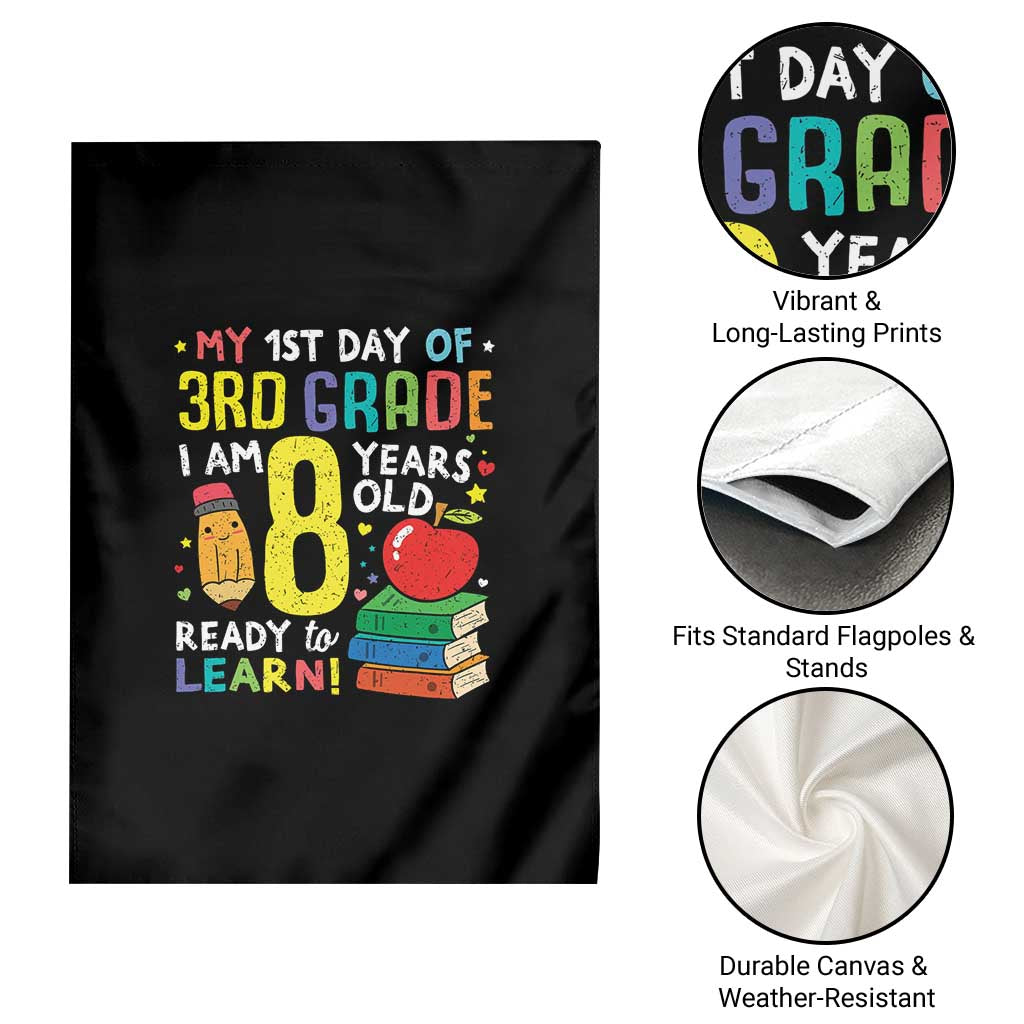 Hello 3rd Grade Garden Flag Boys and Girls First Day Back to School Gift TS01 Print Your Wear