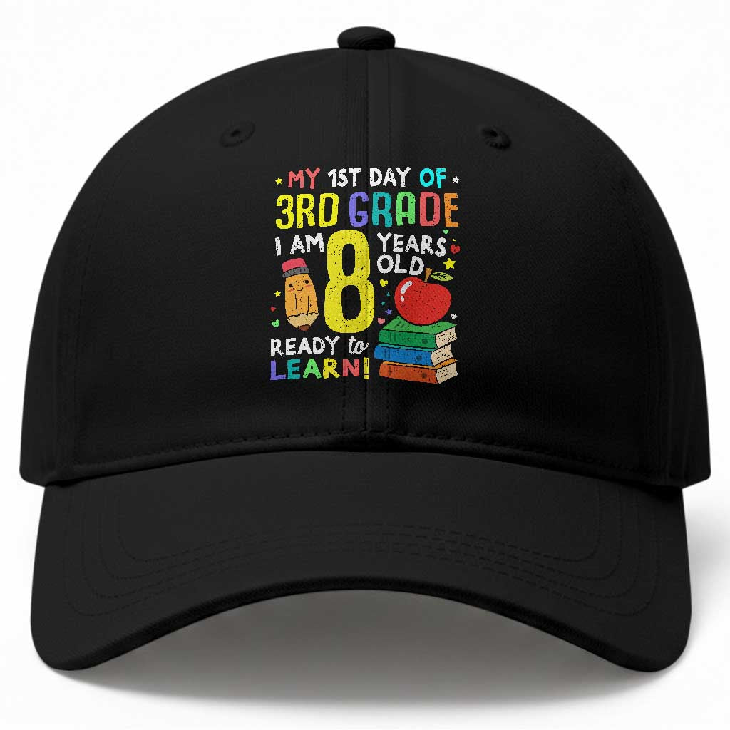 Hello 3rd Grade Baseball Cap Boys and Girls First Day Back to School Gift TS01 Print Your Wear