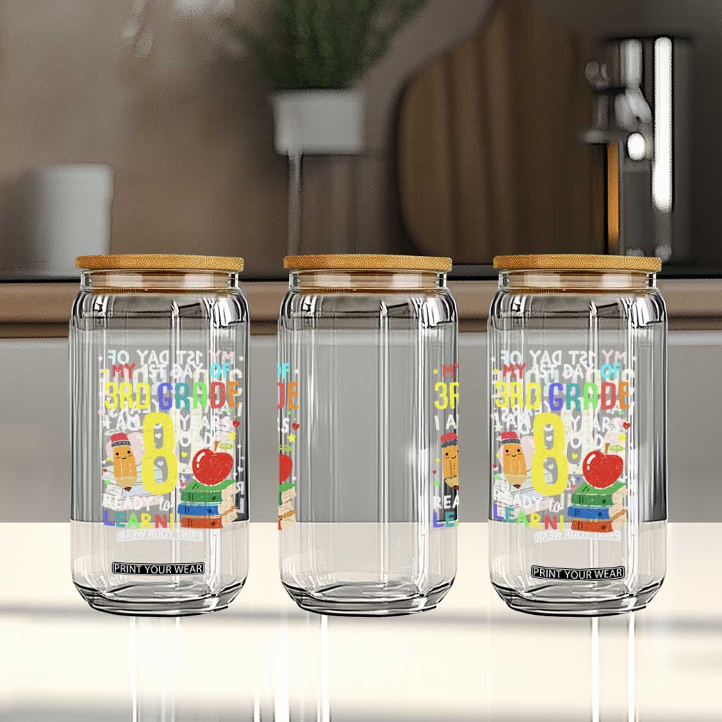 Hello 3rd Grade Glass Can Boys and Girls First Day Back to School Gift TS01 Print Your Wear