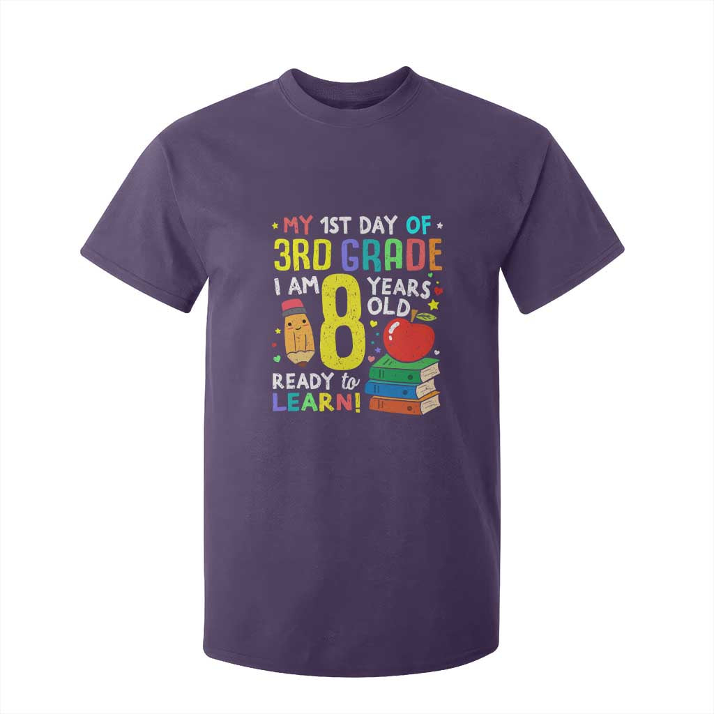 Hello 3rd Grade T Shirt For Kid Boys and Girls First Day Back to School Gift TS01 Purple Print Your Wear