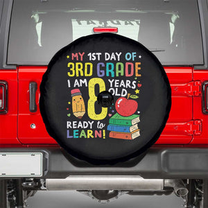 Hello 3rd Grade Spare Tire Cover Boys and Girls First Day Back to School Gift TS01 Black Print Your Wear
