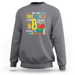 3rd Grade Back to School Sweatshirt Boys and Girls First Day Gift TS01 Charcoal Print Your Wear