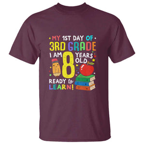 3rd Grade Back to School T Shirt Boys and Girls First Day Gift TS01 Maroon Print Your Wear