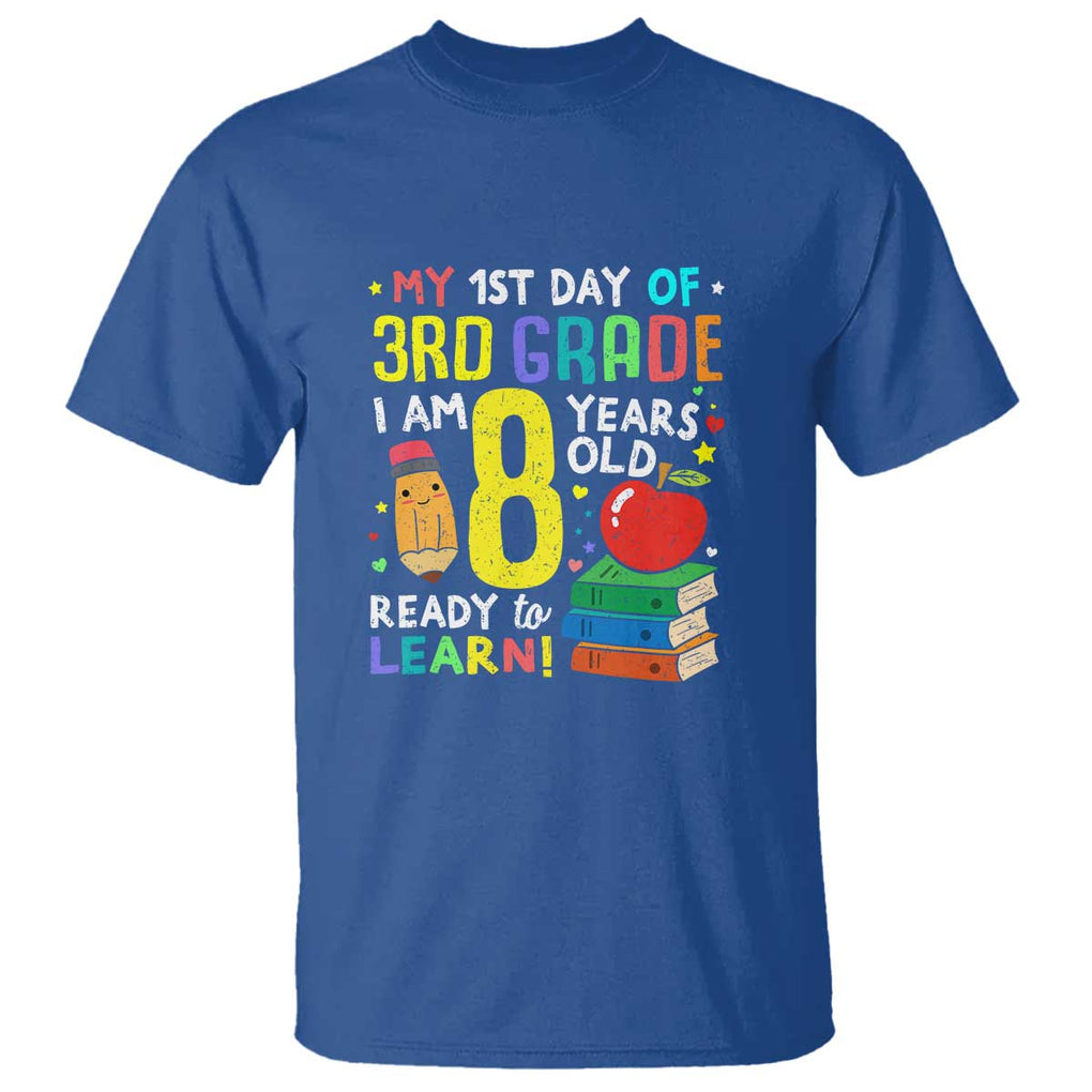 3rd Grade Back to School T Shirt Boys and Girls First Day Gift TS01 Royal Blue Print Your Wear