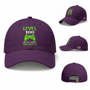 100 Days of School Smarter Baseball Cap Cool 100th Day Celebration Gift TS01 Baseball Cap Universal Fit Purple Print Your Wear