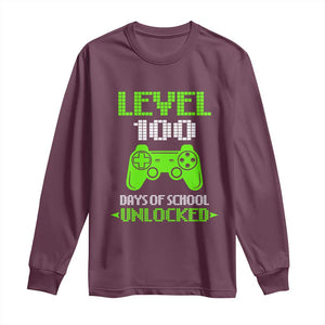 100 Days of School Smarter Long Sleeve Shirt Cool 100th Day Celebration Gift TS01 Maroon Print Your Wear