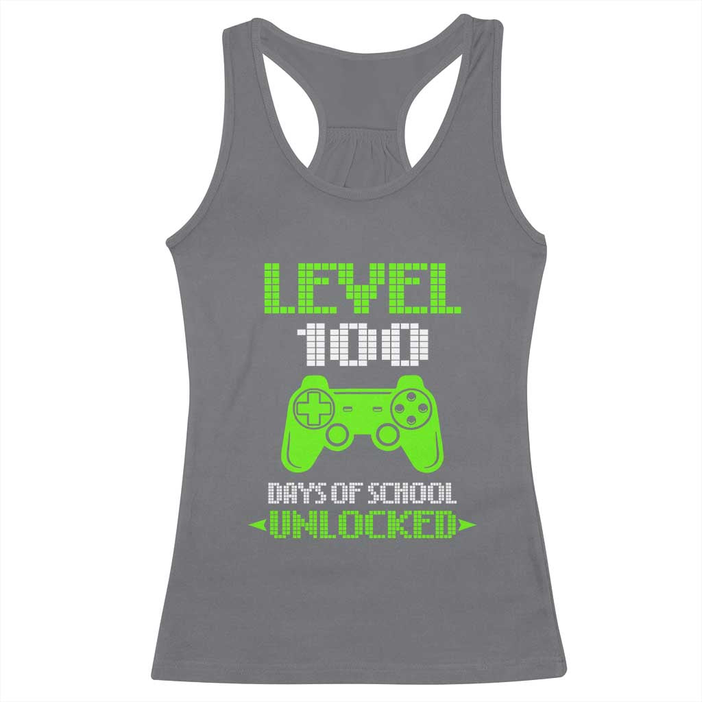 100 Days of School Smarter Racerback Tank Top Cool 100th Day Celebration Gift TS01 Charcoal Print Your Wear