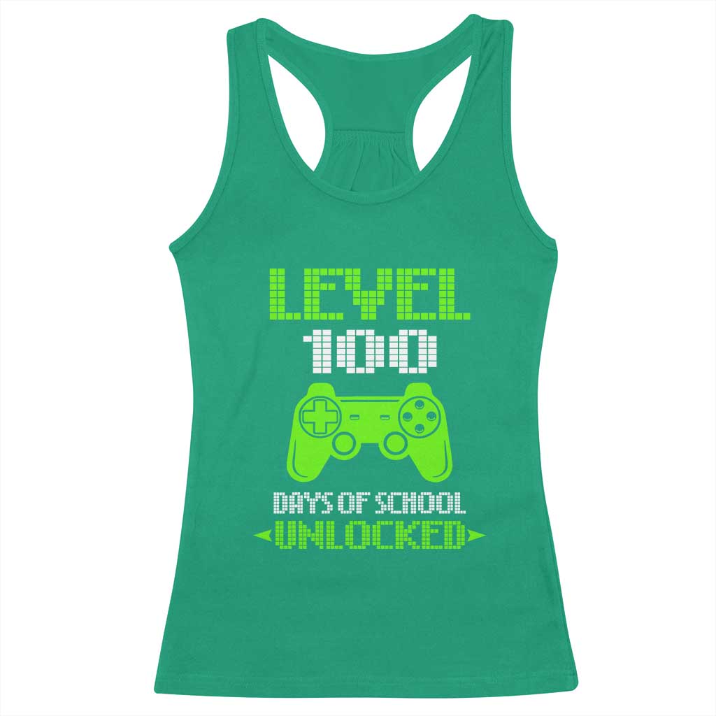 100 Days of School Smarter Racerback Tank Top Cool 100th Day Celebration Gift TS01 Irish Green Print Your Wear