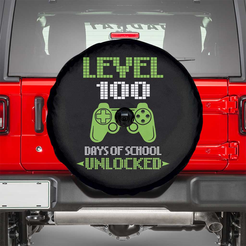 100 Days of School Smarter Spare Tire Cover Cool 100th Day Celebration Gift TS01 Black Print Your Wear