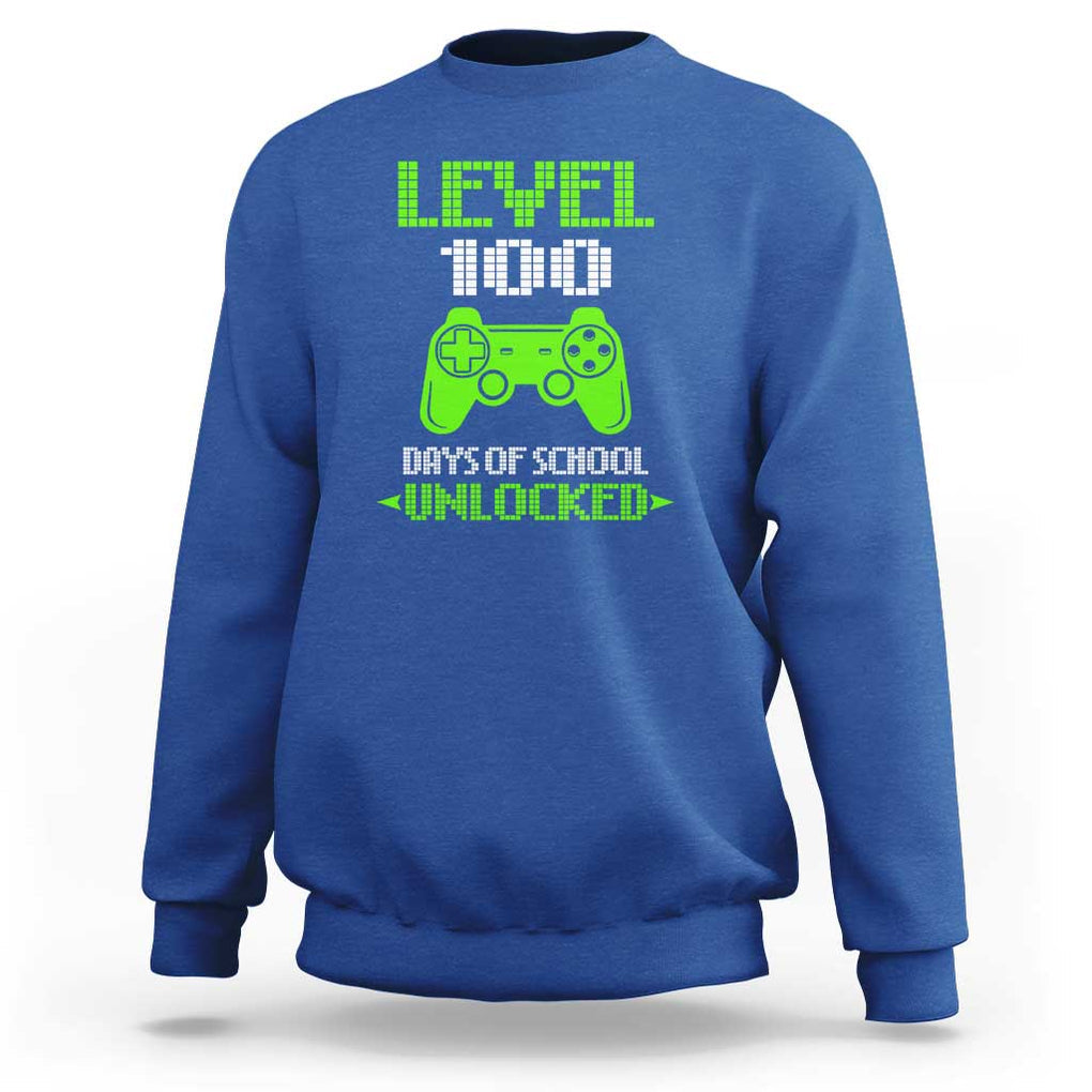 Boys 100 Days of School Sweatshirt 100th Day Celebration for Kids TS01 Royal Blue Print Your Wear