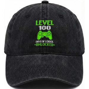 100 Days of School Smarter Washed Cotton Baseball Cap Cool 100th Day Celebration Gift TS01 Print Your Wear