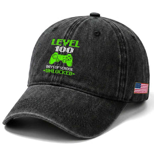 100 Days of School Smarter Washed Cotton Baseball Cap Cool 100th Day Celebration Gift TS01 Print Your Wear