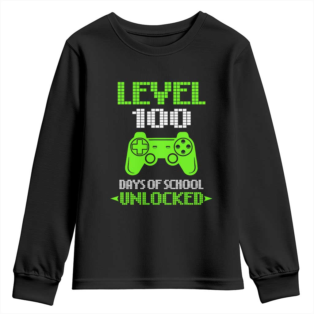 100 Days of School Smarter Youth Sweatshirt Cool 100th Day Celebration Gift TS01 Black Print Your Wear