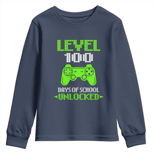 100 Days of School Smarter Youth Sweatshirt Cool 100th Day Celebration Gift TS01 Navy Print Your Wear