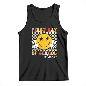 First Day of School Vibes Tank Top Aesthetic Back to School Teacher Student TS01 Black Print Your Wear