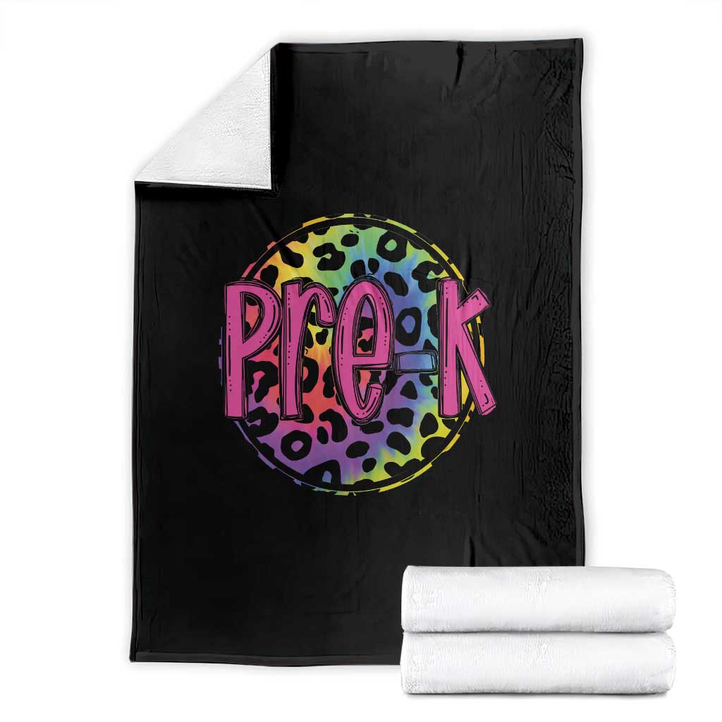 Pre-Kindergarten Neon Leopard Effect Printing Throw Blanket Wild About PreK Teacher Student Gift TS01 Black Print Your Wear