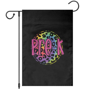 Pre-Kindergarten Neon Leopard Effect Printing Garden Flag Wild About PreK Teacher Student Gift TS01 Black Print Your Wear