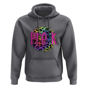 Pre-Kindergarten Neon Leopard Hoodie PreK Teacher 1st Day of School TS01 Charcoal Print Your Wear