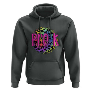 Pre-Kindergarten Neon Leopard Hoodie PreK Teacher 1st Day of School TS01 Dark Heather Print Your Wear